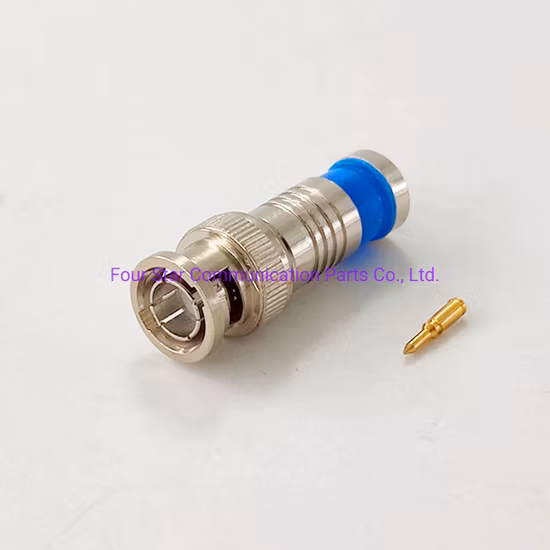 Cavo antenna CCTV elettrico impermeabile RF coassiale 50 Ohm Audio BNC maschio connettore a compressione per cavo RG6